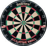 New Unicorn Eclipse Pro Bristle Dartboard Black/Red/White/Green 18" x 1.25"