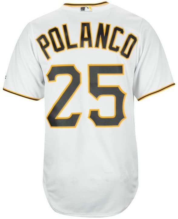 New Majestic International MLB Pittsburgh Pirates Gregory Polanco 2XL Wht/Gld