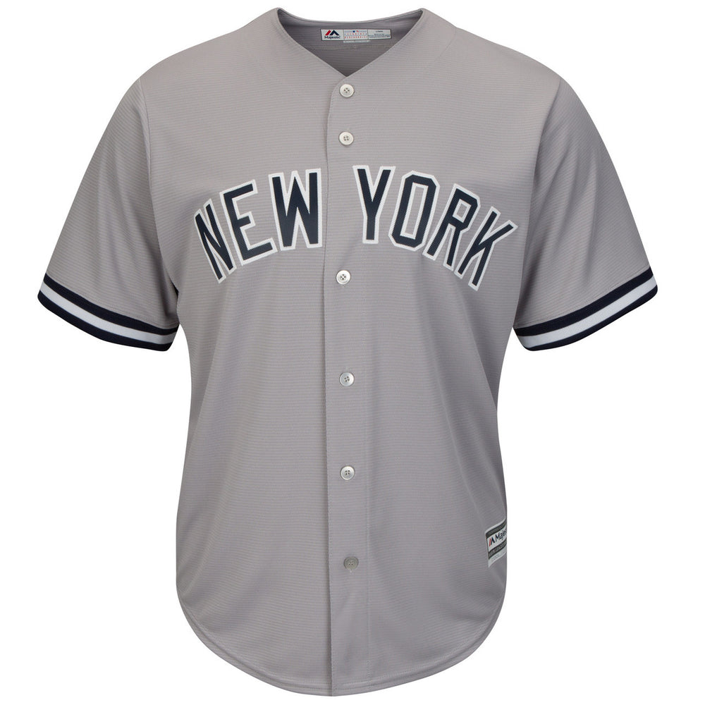 New Majestic Men's Replica New York Yankees Cool Base Gray/Navy Jersey X-Large