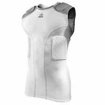 New McDavid Youth Small HexPad Sleeveless 5-Pad Padded Body Shirt  White/Gray