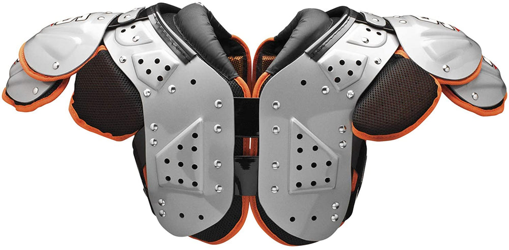 New Other Schutt Sports XV HD Varsity Football Shoulder Pad Gray/Black/Orange LG
