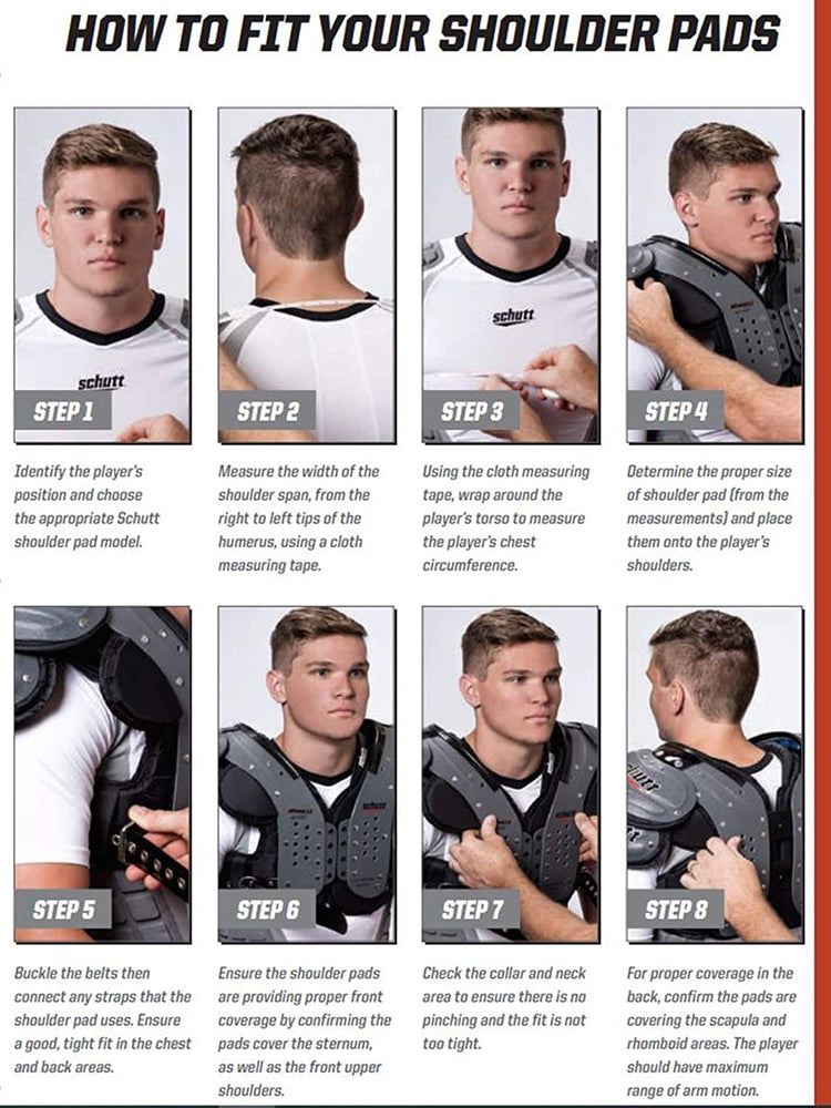 New Other Schutt Sports Airmaxx 2.0 Varsity Football Shoulder Pad Gry/Blk XXXL