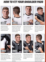 New Other Schutt Sports Airmaxx 2.0 Varsity Football Shoulder Pad Gry/Blk XXXL