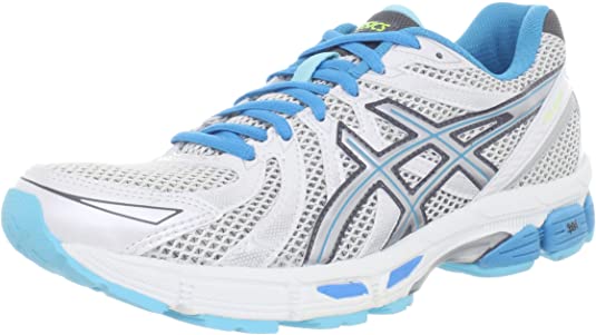 New ASICS Women's GEL-Exalt Running Shoe Silver/White/Blue Size 12