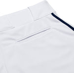 New CHAMPRO Boys' Youth Triple Crown Open Bottom Piped Baseball Pants Sm Wht/Nvy