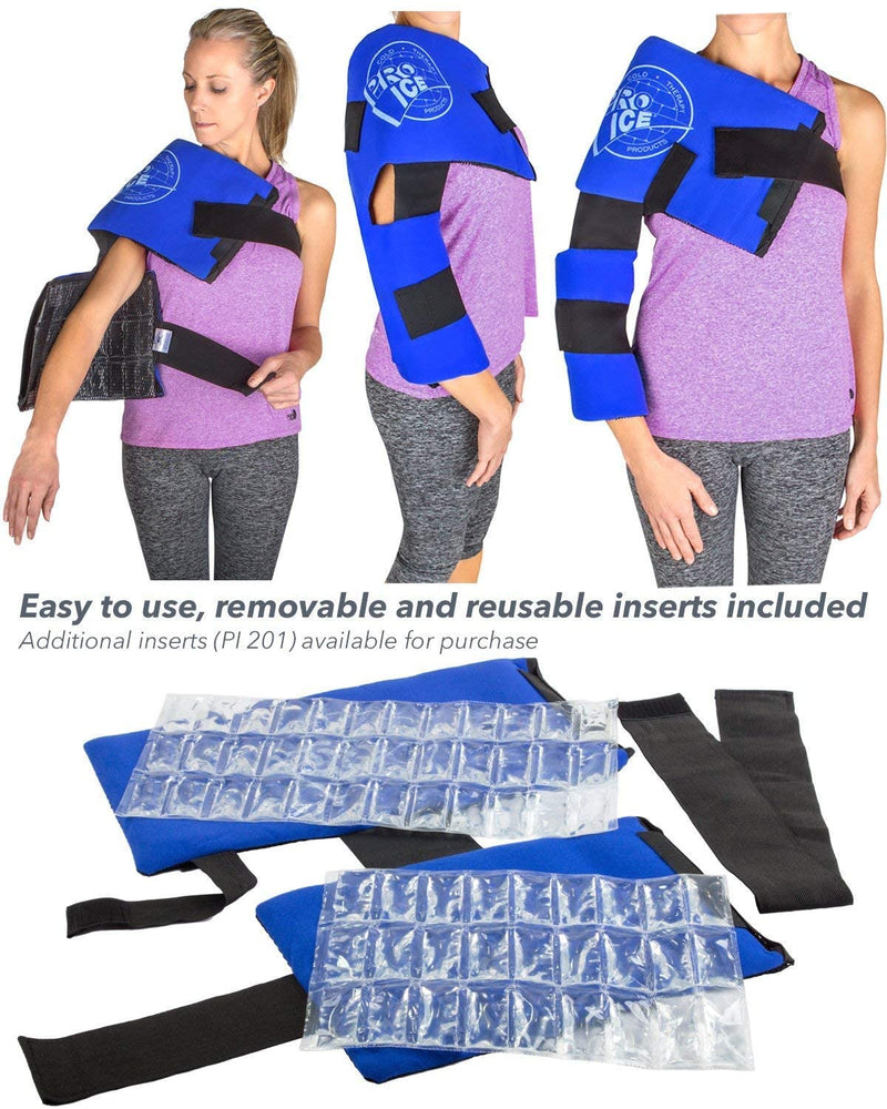 New Pro Ice Adult Shoulder/Upper Arm Ice Pack Blue/Black Relieve Pain