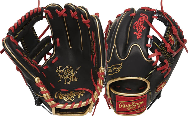 New Heart of the Hide PRO205W-2BG 11.75 RHT BLK/RED/GLD Fielders Gloves