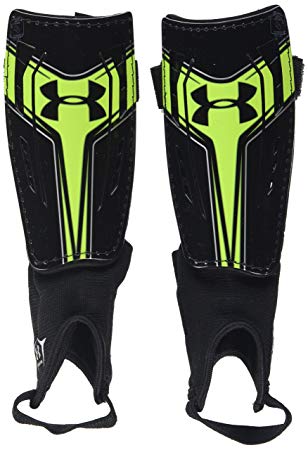 New Under Armour Unisex-Adult Challenge Shin Guard LArge Black/Yellow 5'3"-5'11"
