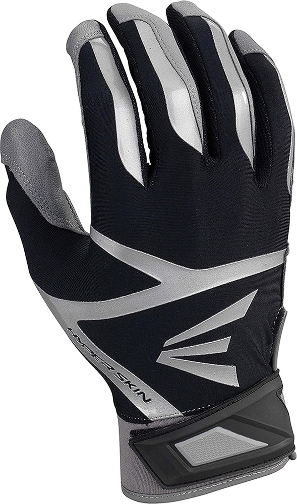 New Easton Z7 Hyperskin Youth Large Black/Gray Batting Gloves 1 Pair