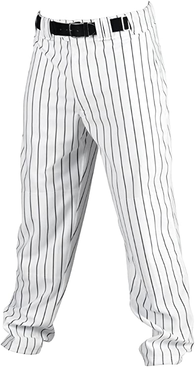 New Rawlings Youth Relaxed Fit YBP95MR Pinstriped Baseball Pant Large Wht/Blk