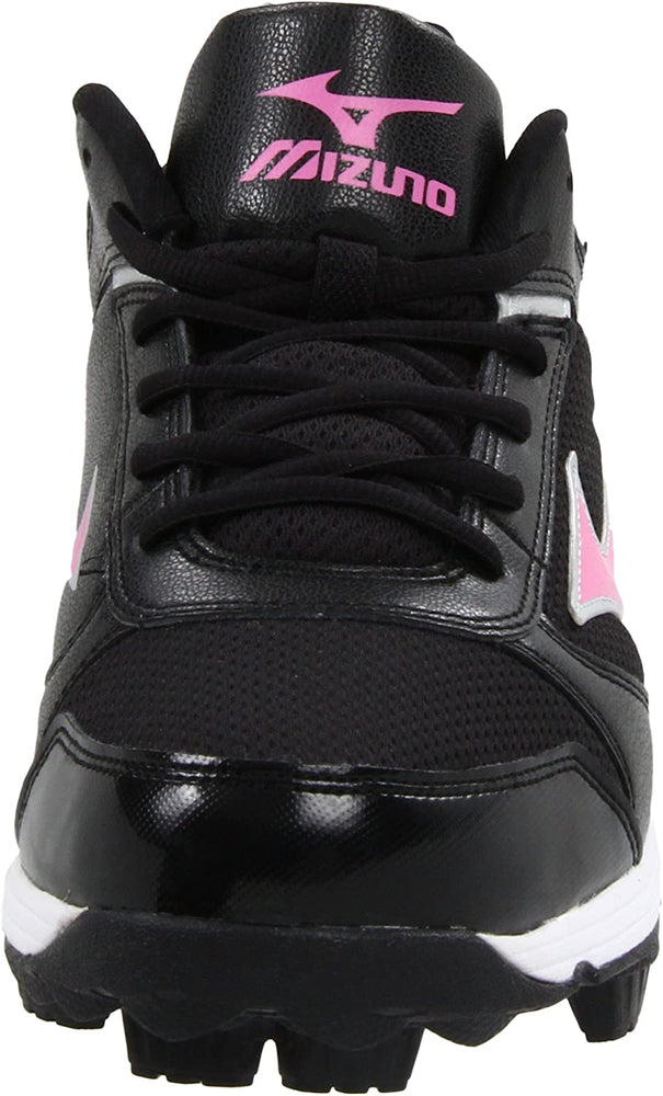 New Mizuno Finch Franchise 4 320394 Softball Cleats Womens 6.5 Black/Pink