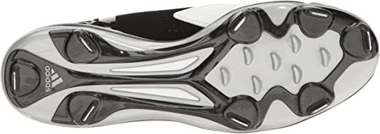 New Adidas Mens 10.5 PowerAlley 4 Baseball Cleat SS Blk/Wht Q16481