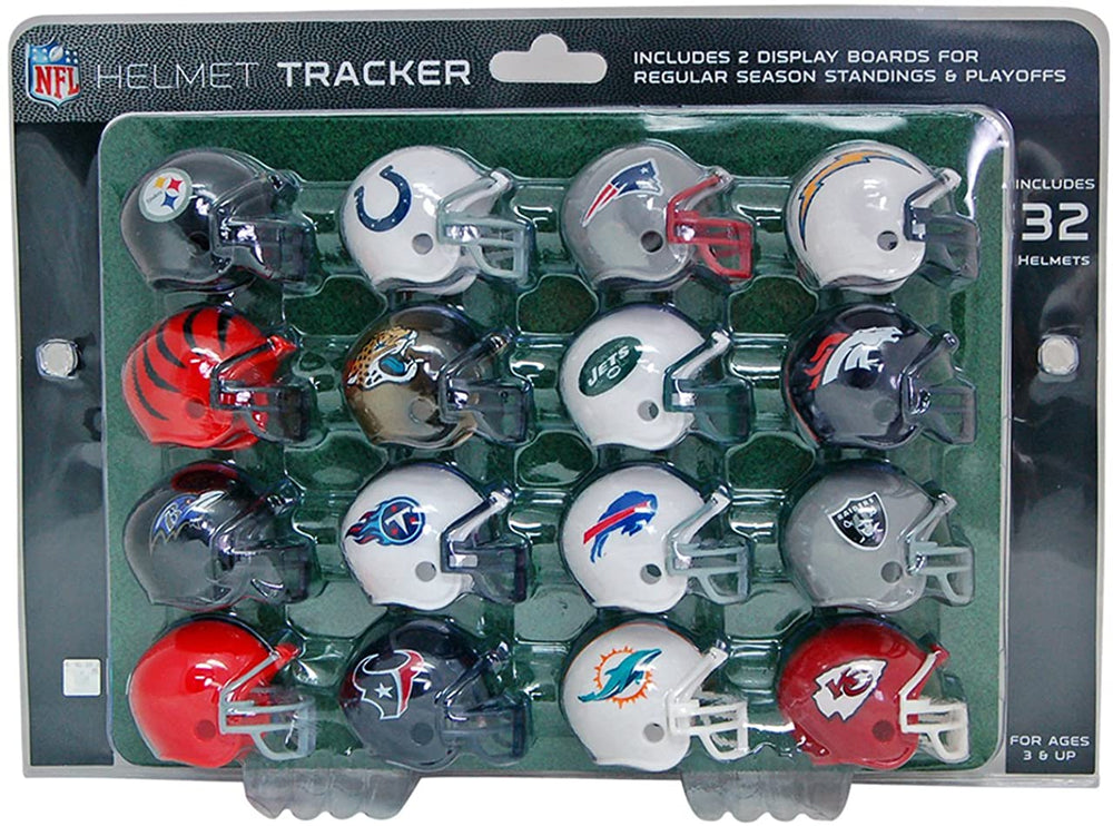 New Riddell Pro Football Helmet Playoff Tracker 32 Helmets 2 boards