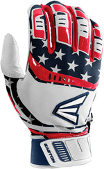 New Easton Adult Mens Walk Off Batting Gloves Large Red/White/Blue