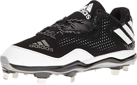 New Adidas Mens 10.5 PowerAlley 4 Baseball Cleat SS Blk/Wht Q16481