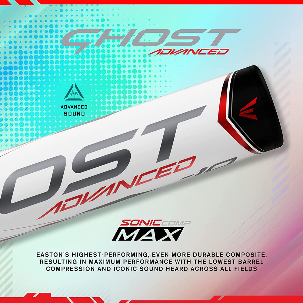 New Easton 2022 Ghost Advanced Fastpitch Softball Bat White/Red