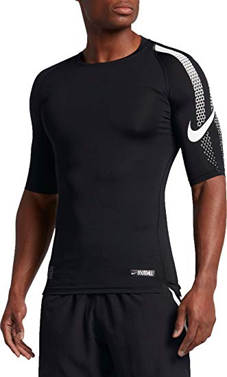 New Nike Men's Pro Half Sleeve Compression Football Shirt Black – PremierSports