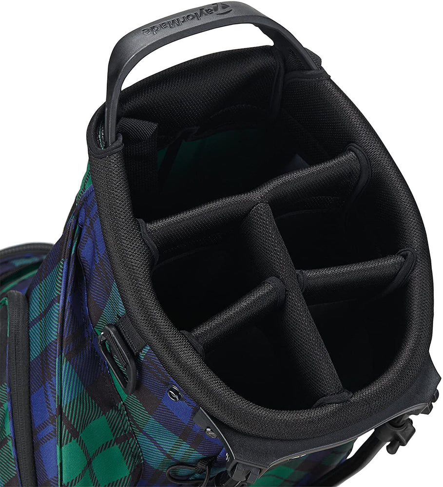 New TaylorMade Lifestyle Flextech 2018 Golf Bag Plaid Grn Blk Blu 5 Wa PremierSports