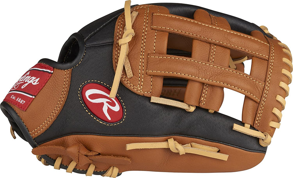 New Rawlings Prodigy Youth Baseball Glove 12 Inch RHT Black/Brown  Pro H Web