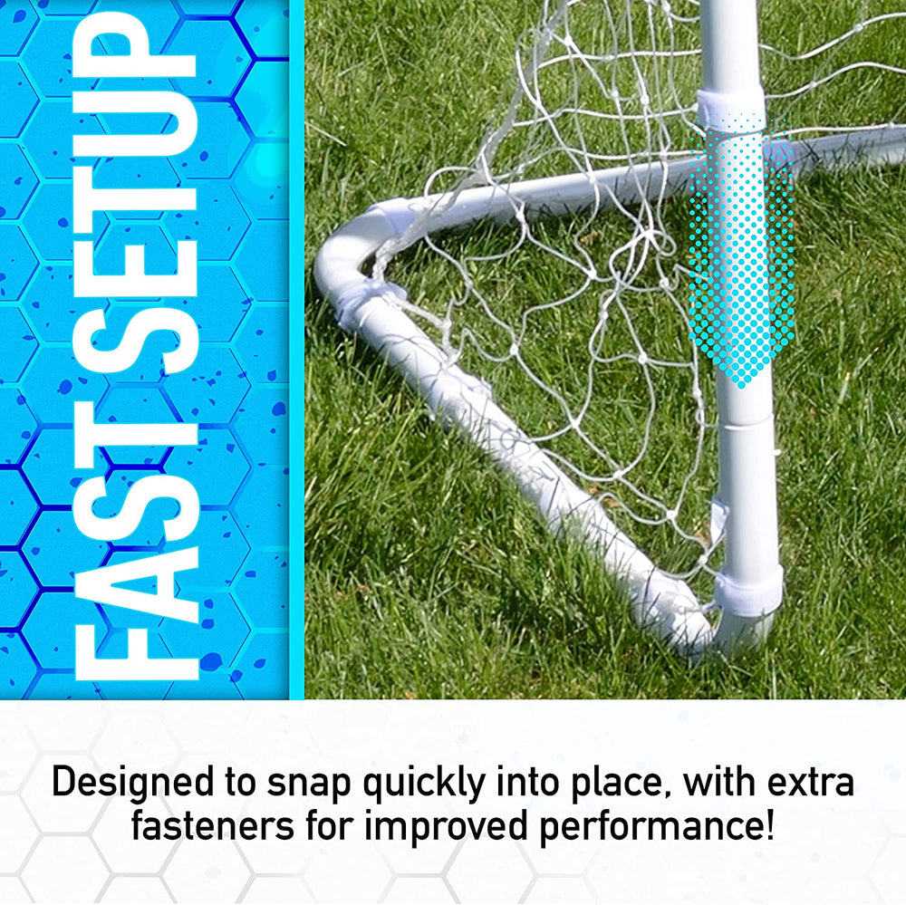 New Franklin Sports Competition Soccer Goal 6x4' Silver Easy Assembly