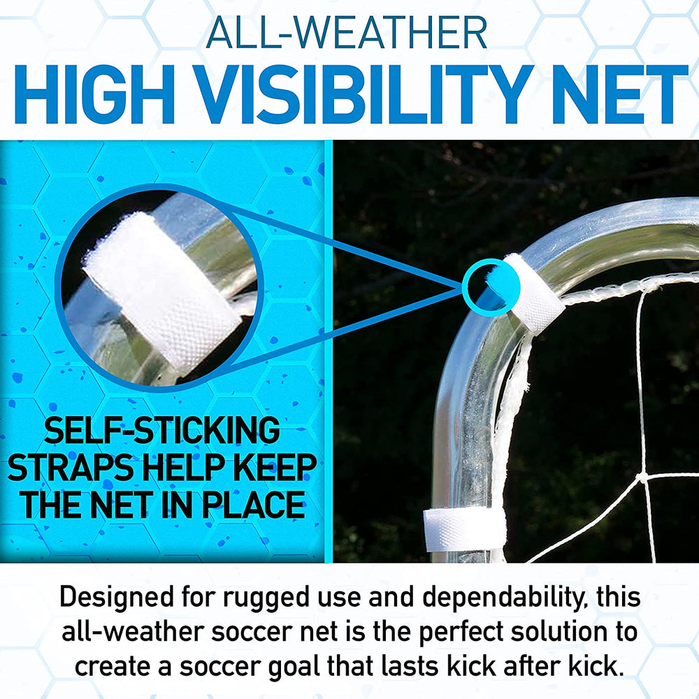 New Franklin Sports Premier Steel 12 x 6 Folding Soccer Goal  Silver