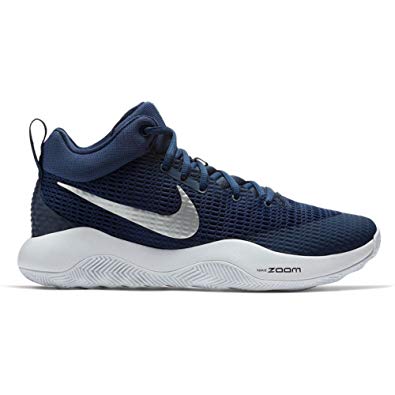 New Nike Zoom Rev TB Basketball Shoes Men 5.5/Wmn 7 922048-401 Navy/Silver