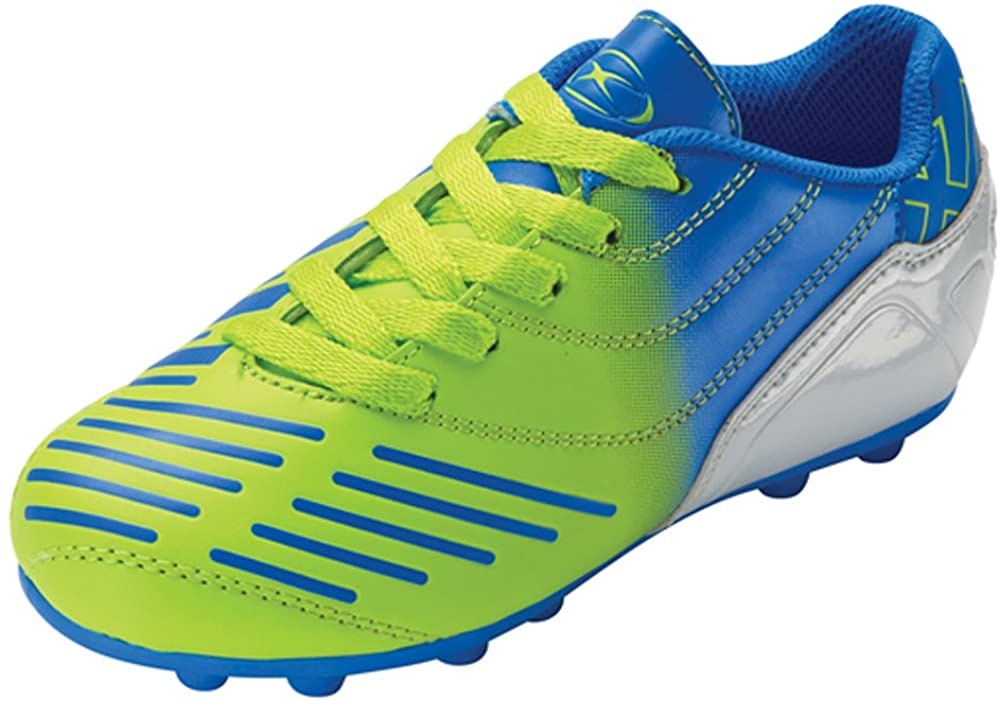 New Xara Velocity Soccer Cleat Size 5 Green/Royal Synthetic Rubber sole