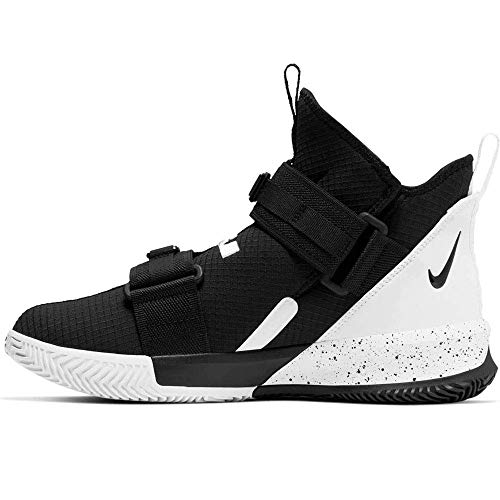 New Nike Lebron James Soldier XIII SFG TB Basketball Shoes Men 7.5 Black/White