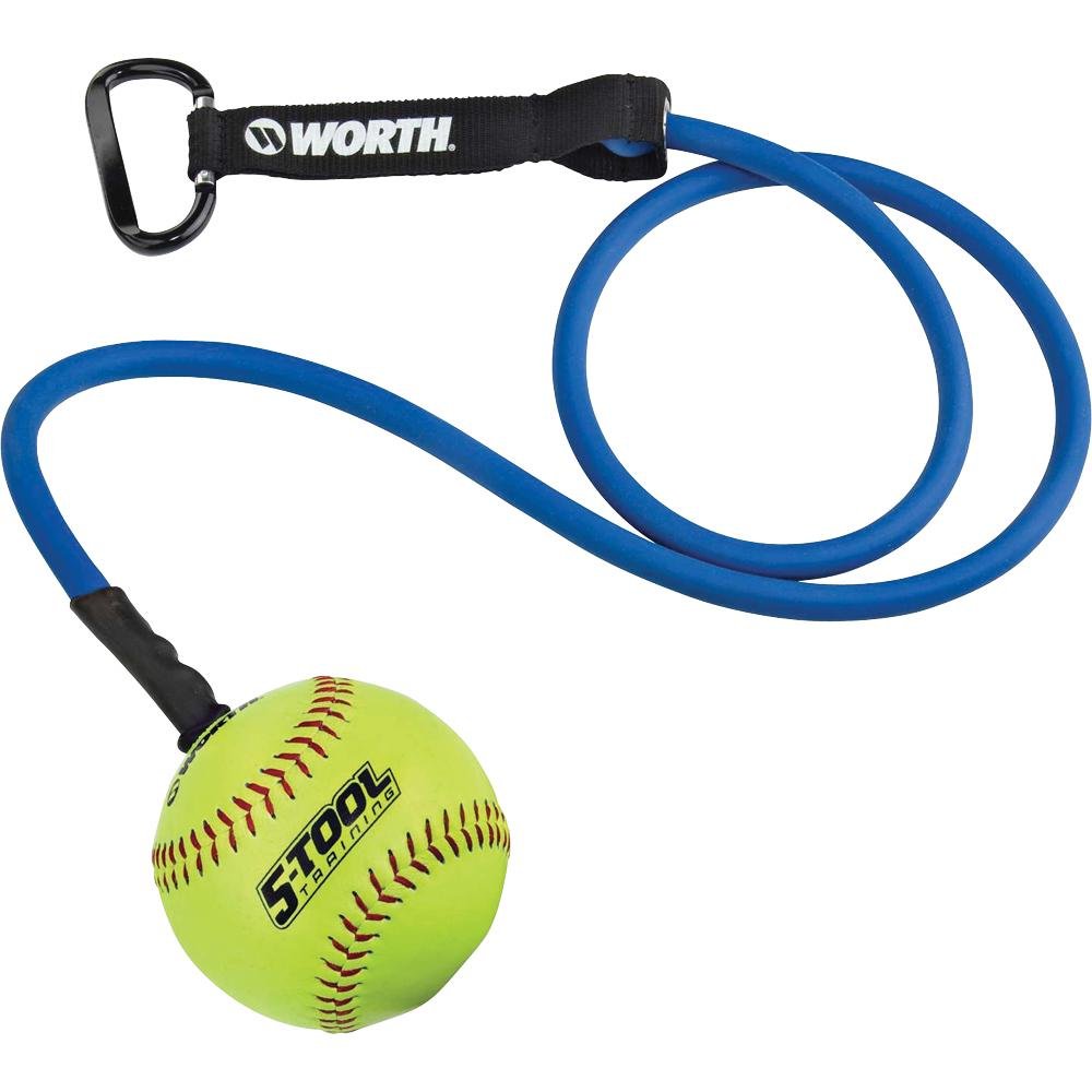 New Worth 5-Tool Softball Resistance Band 12 Inch Yellow/Red Training Ball