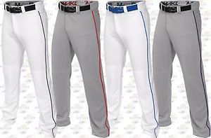 New Easton Baseball Mako II Piped Pants Adult XX-Large Grey/Red A167101
