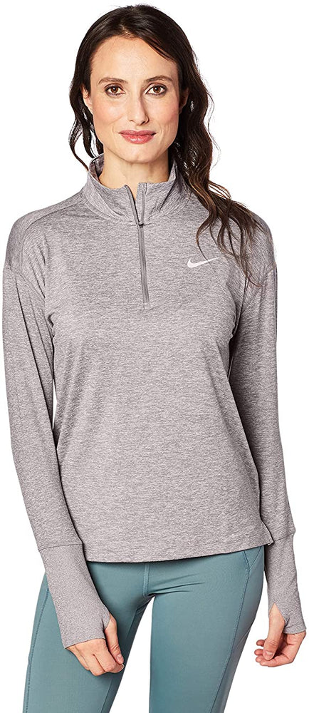 New Nike Women's Element Half Zip Top Gym Fit Size XS Grey AA4631-036
