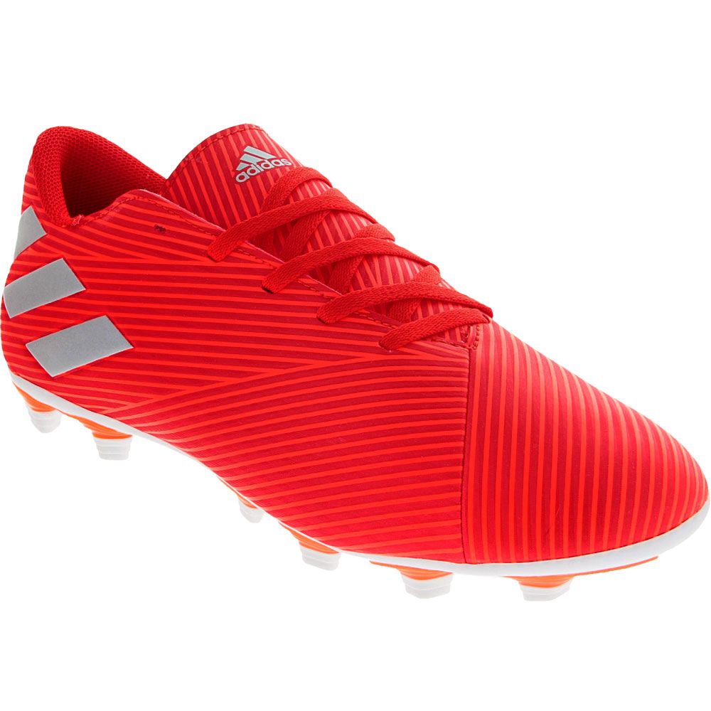 New adidas Unisex-Child Nemziz 19.4 Firm Ground Soccer Shoe Sz Yth 2 Red/Silver