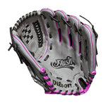 New Wilson A2019 Flash Fastpitch Glove Series AO4RF19115 RHT 11.5 In Gray/Black