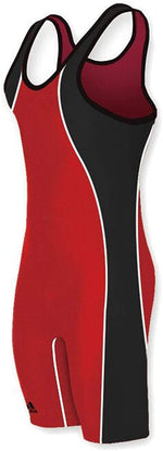 New Other Adidas Men's Medium Wide Side Panel Lycra Wrestling Singlet Red/Black