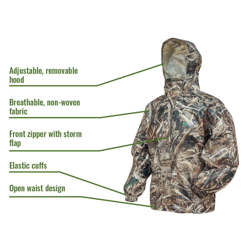 New Other Frogg Toggs All Sport Rain Jacket Realtree Max-5 Medium