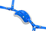 New Adams USA GEL-25-4D 4-Point High Football Gel Chinstrap Royal/White