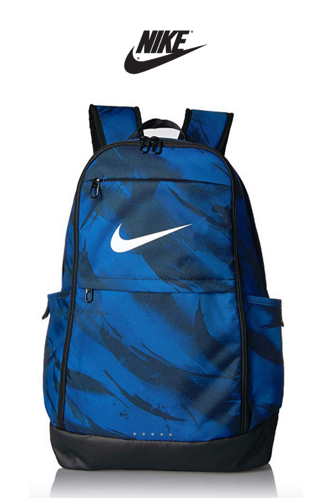 New Nike Brasilia All Over Print Backpack Size XL Blue and Black BA589 – PremierSports New Nike Brasilia All Over Print Backpack Size XL Blue and Black BA589 – PremierSports