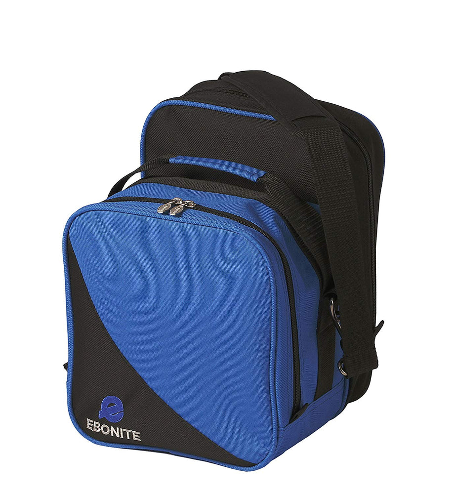 New Ebonite Compact Single Bowling Ball Bag Blue/Black Holds 1 Ball