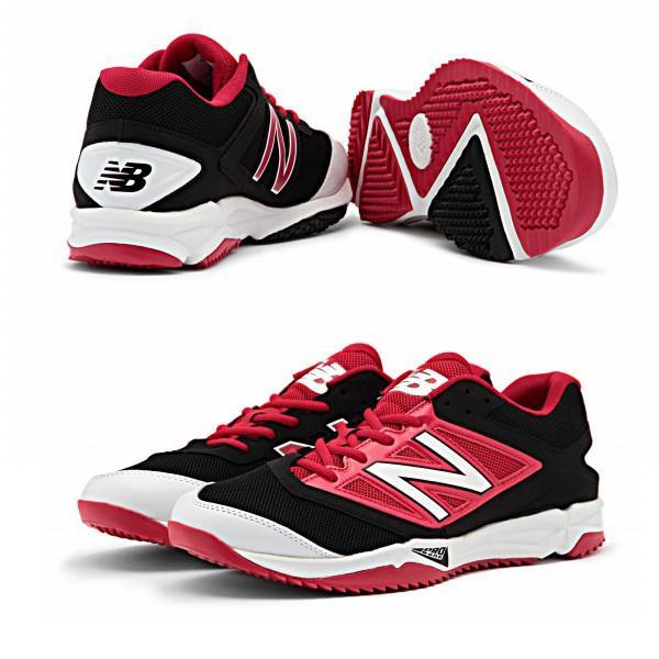 New New Balance Men's T4040v3 Baseball Shoe Black/Red/White Size 12.5