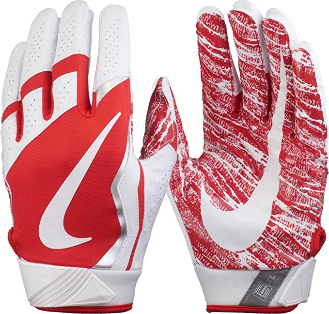 New Nike Men's Vapor Jet 4 Football Gloves-Red/White Adult X-Large