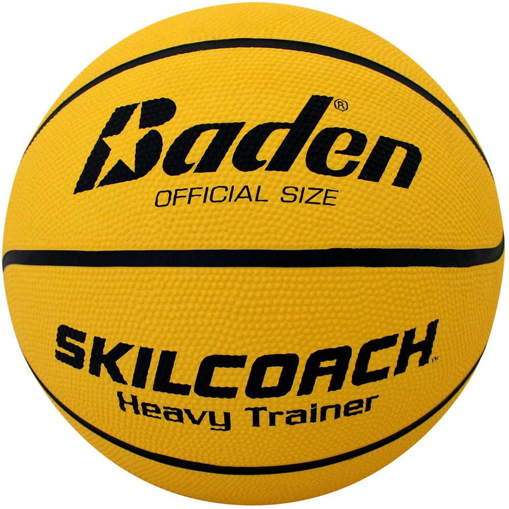 New Baden Skill Coach Heavy Trainer Rubber Basketball Yellow
