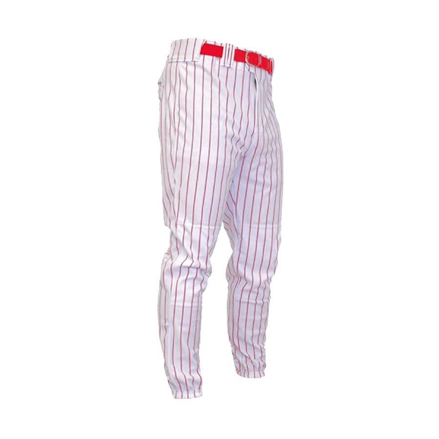 New Rawlings Men's BP95MR Relaxed Fit Baseball Pants X-Large White/Red