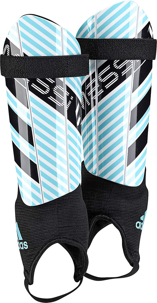 New Adidas Performance Messi 10 Youth Shin Guards Blue/White/Black Small