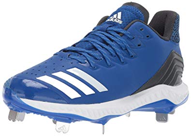 New Adidas Men's Size 8.5 Icon Bounce Metal Low Baseball Cleat Royal/Black/White