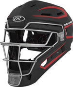 New Rawlings Velo Series 2.0 Two-Tone BB Catcher Helmet Junior Black/Scarlet