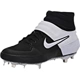 New Nike New Men's Alpha Huarache Elite 2 Mid Metal Baseball Cleats Blk/Wht 11