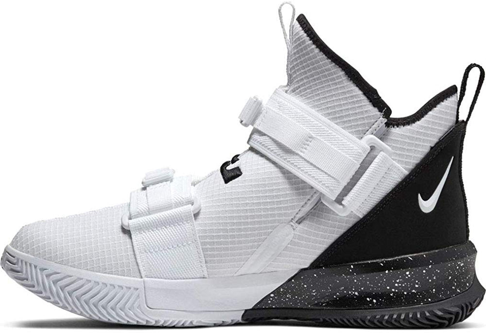 New Nike Lebron James Soldier XIII SFG TB Basketball Shoes Men 7.5 White/Black
