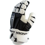 New Under Armour Command Pro Lacrosse Gloves White/Black Medium