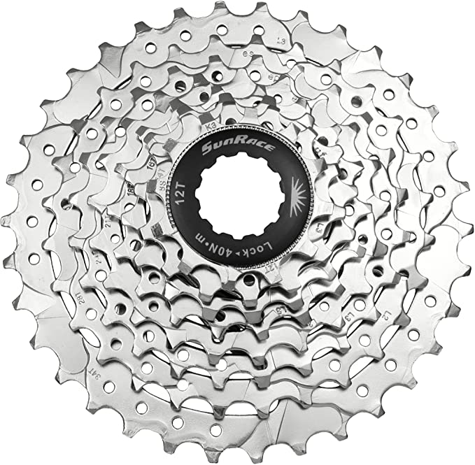 New SunRace CSM66 8-Speed Nickel Plated Cassette Silver