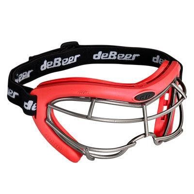 New Debeer Vista SI D43271 Womens Lacrosse Eye Goggles Red Silver OSFA PremierSports